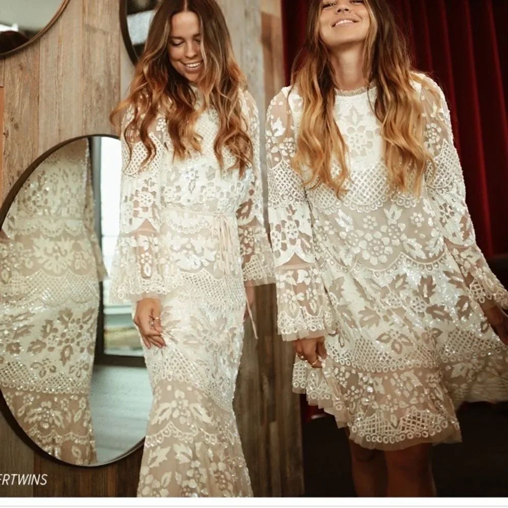 BHLDN Needle & Thread Snowdrop Mini Dress - Picture 13 of 13